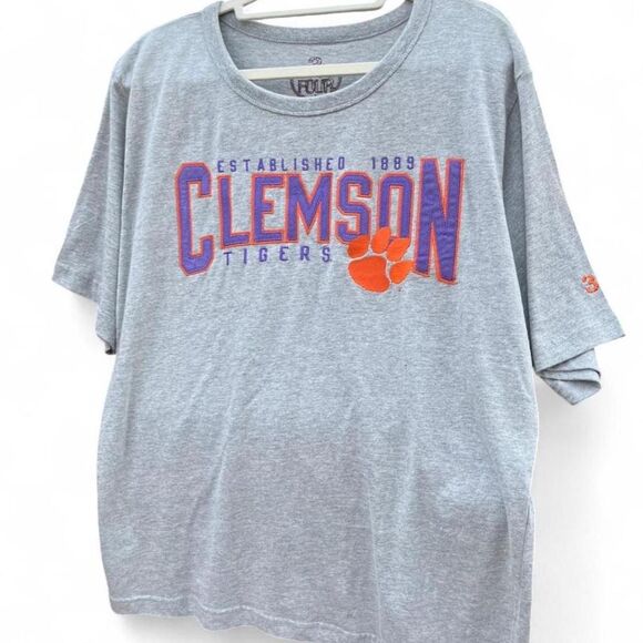 Clemson Tigers Graphic Tee | Heather Gray I Medium | Game Day Vintage - Picture 2 of 6